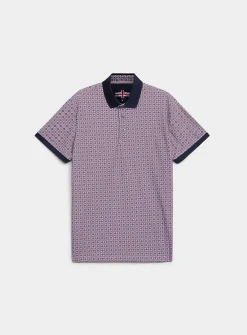 Soft microfibre-like mosaic polo