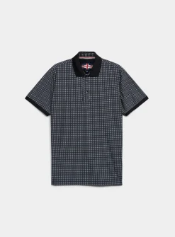 Soft microfibre-like mosaic polo