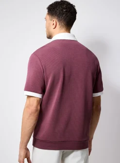 Soft modal ribbed golf polo