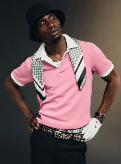 Soft ribbed jersey golf polo