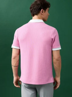 Soft ribbed jersey golf polo