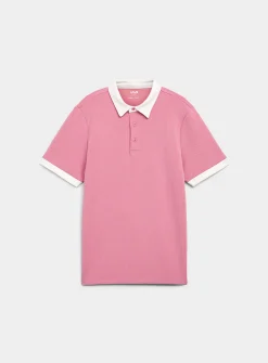 Soft ribbed jersey golf polo