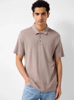 Soft slub jersey polo