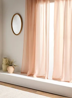 Soft tone plain sheer curtains