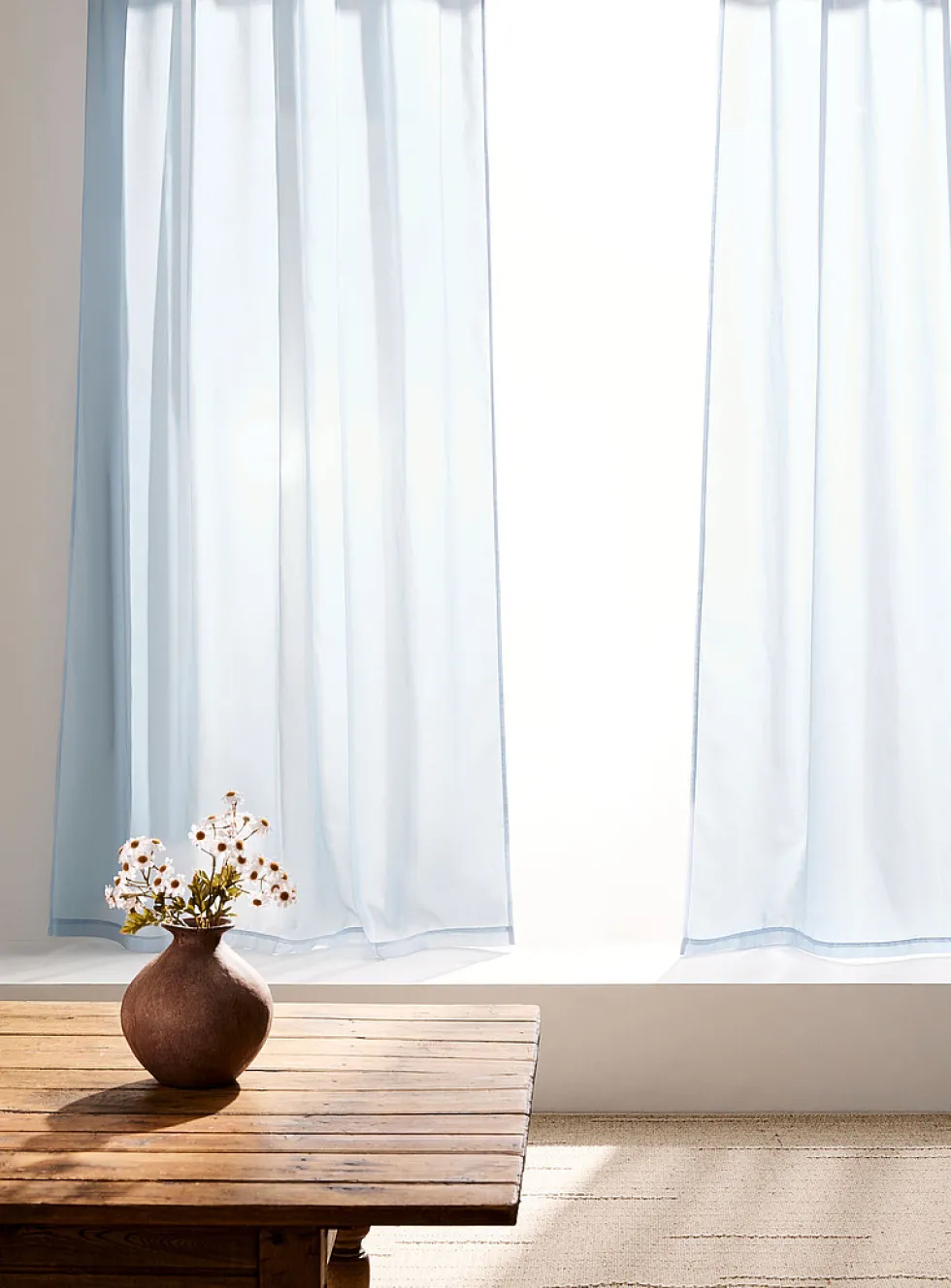 Soft tone plain sheer curtains