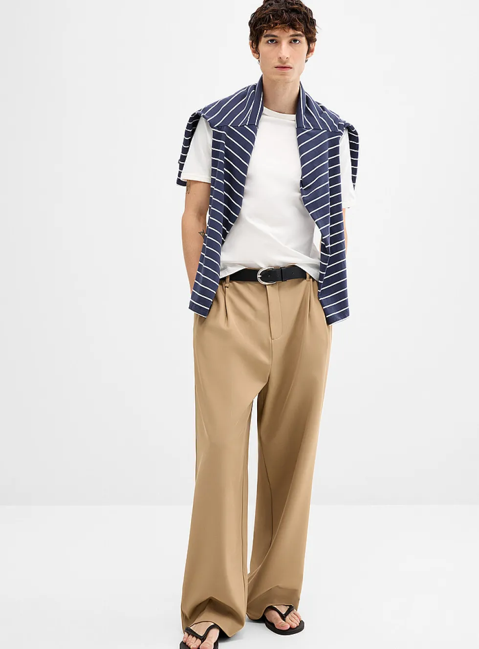 Soft twill wide pant