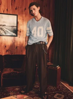 Soft twill wide pant