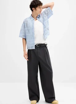 Soft twill wide pant