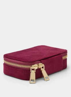 Soft velvet rectangular jewellery box