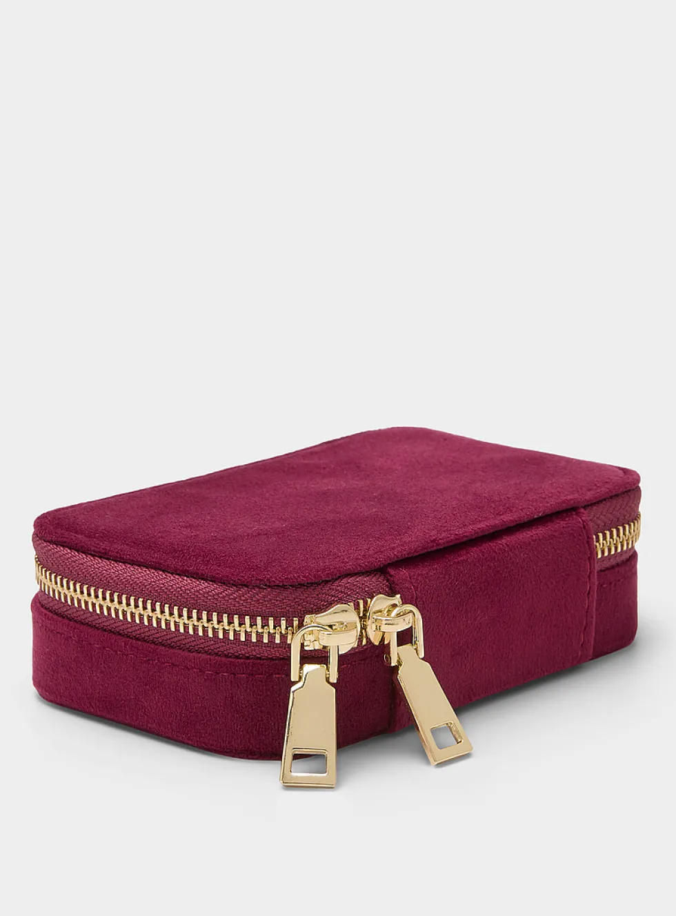 Soft velvet rectangular jewellery box