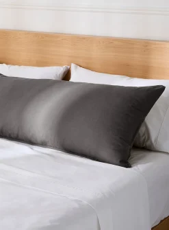 Solid 100% organic cotton body pillow sham
