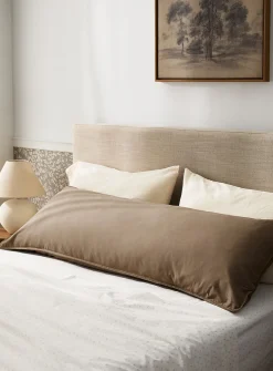 Solid 100% organic cotton body pillow sham