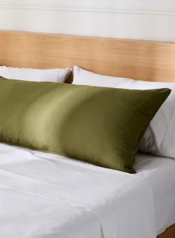 Solid 100% organic cotton body pillow sham