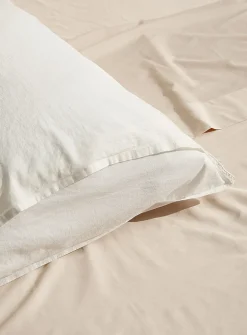 Solid 100% organic cotton body pillow sham