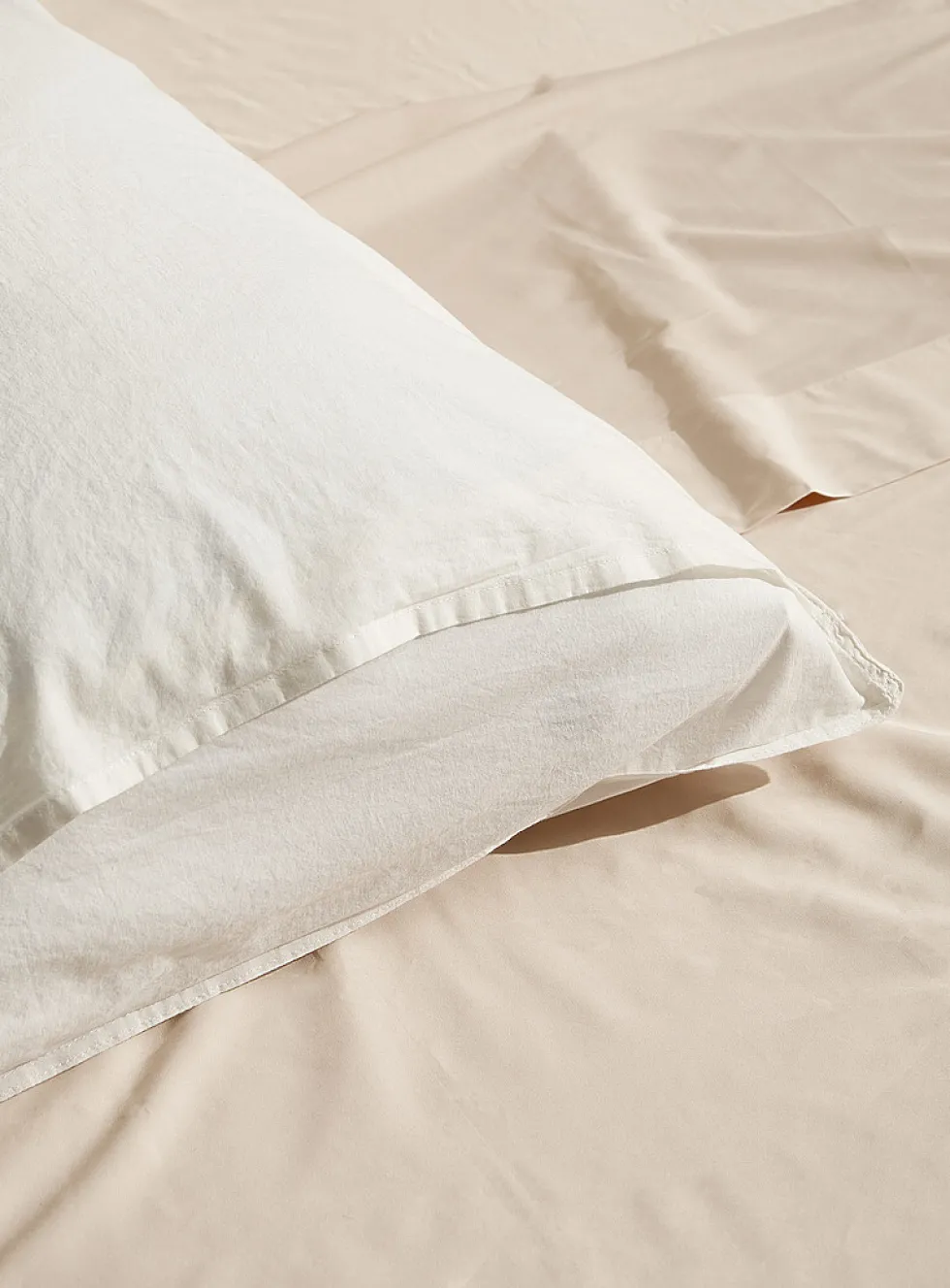 Solid 100% organic cotton body pillow sham