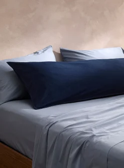 Solid 100% organic cotton body pillow sham