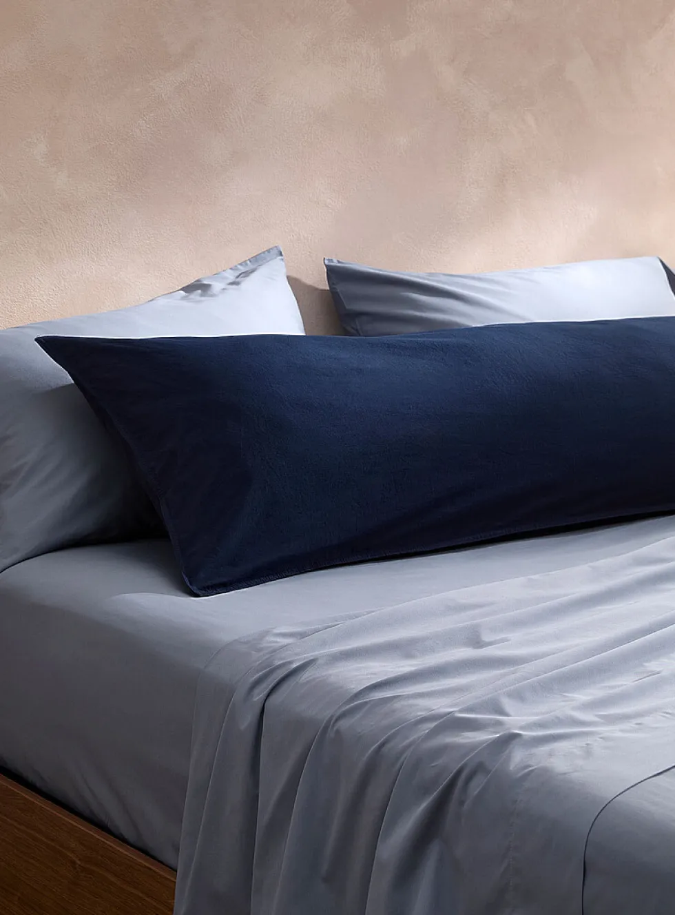 Solid 100% organic cotton body pillow sham