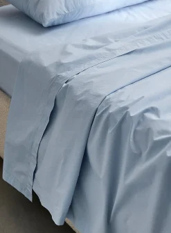 Solid 100% organic cotton percale sheet