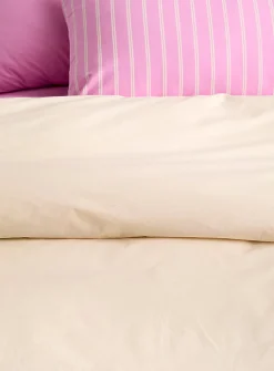 Solid 100% organic cotton percale duvet cover