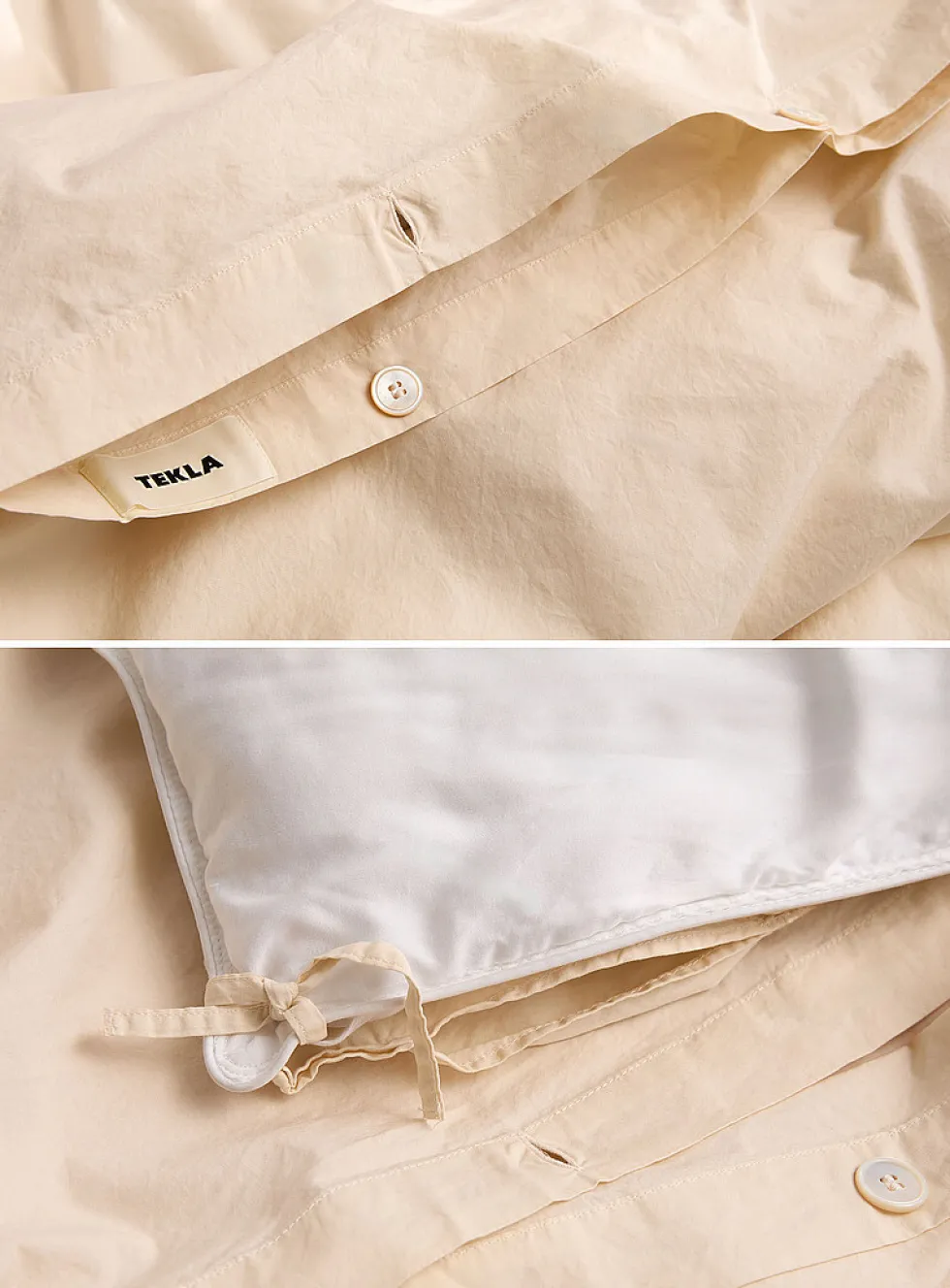 Solid 100% organic cotton percale duvet cover