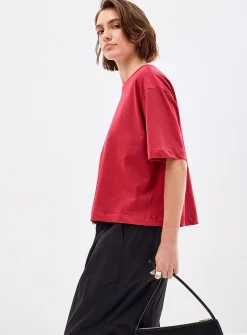 Solid boxy-fit organic cotton T-shirt