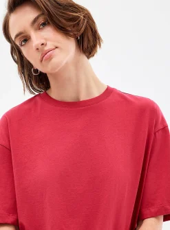 Solid boxy-fit organic cotton T-shirt