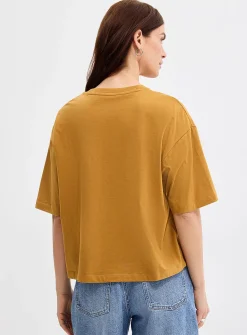 Solid boxy-fit organic cotton T-shirt
