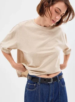 Solid boxy-fit organic cotton T-shirt