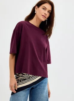 Solid boxy-fit organic cotton T-shirt