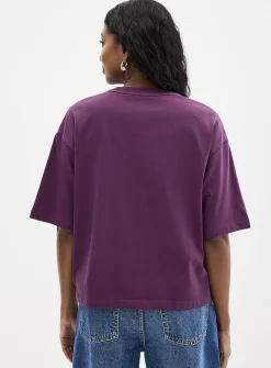 Solid boxy-fit organic cotton T-shirt