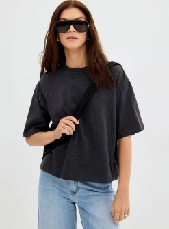 Solid boxy-fit organic cotton T-shirt