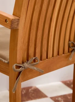 Solid canvas outdoor chair cushion