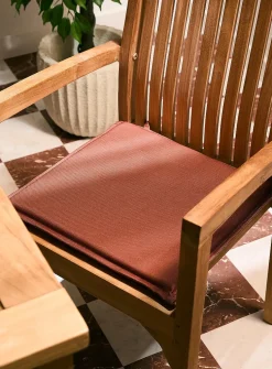 Solid canvas outdoor chair cushion