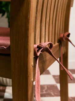 Solid canvas outdoor chair cushion