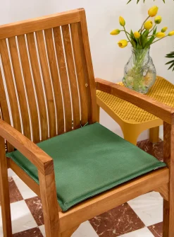 Solid canvas outdoor chair cushion