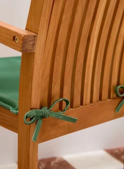 Solid canvas outdoor chair cushion