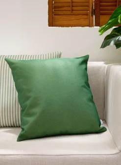 Solid canvas removable-cover outdoor cushion