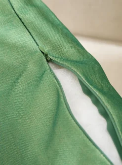 Solid canvas removable-cover outdoor cushion