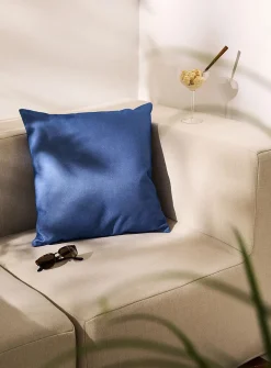 Solid canvas removable-cover outdoor cushion