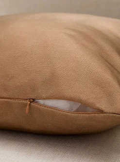 Solid canvas removable-cover outdoor cushion