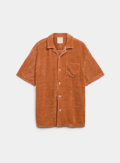 Solid chenille knit shirt