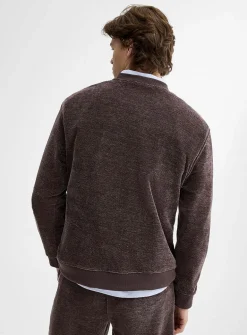 Solid chenille knit sweater