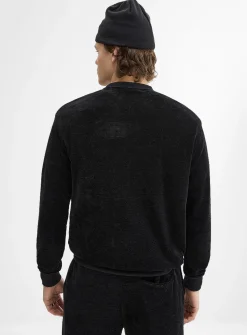 Solid chenille knit sweater