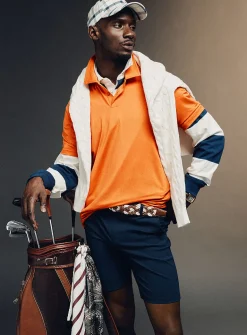 Solid colour golf polo