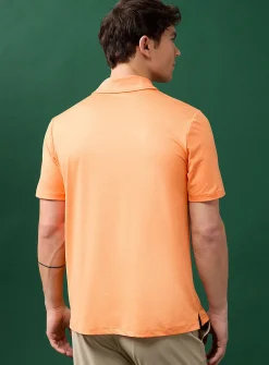 Solid colour golf polo