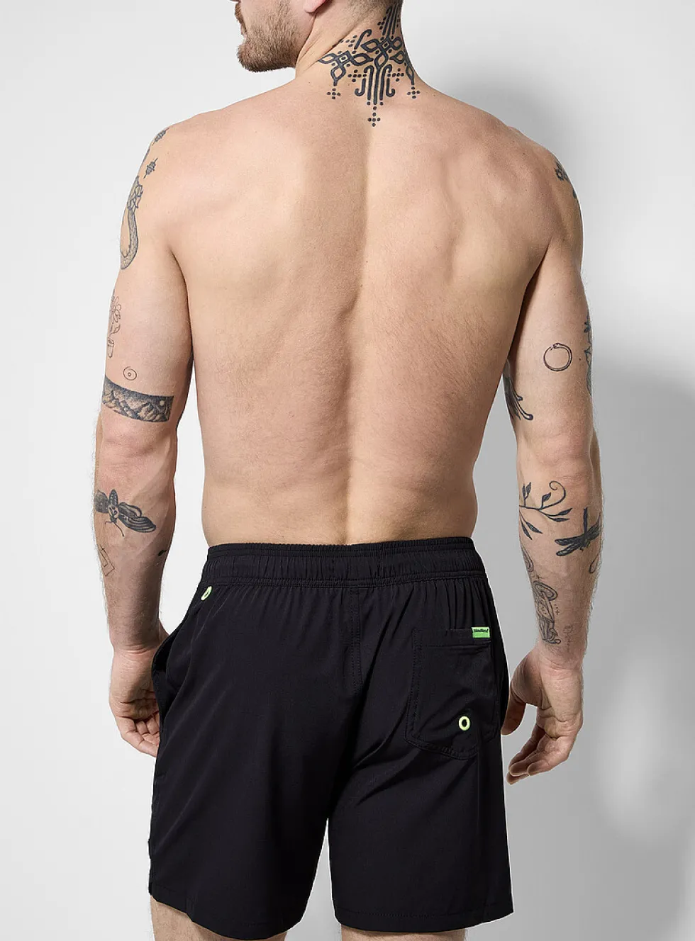 Solid colour stretch swim trunk