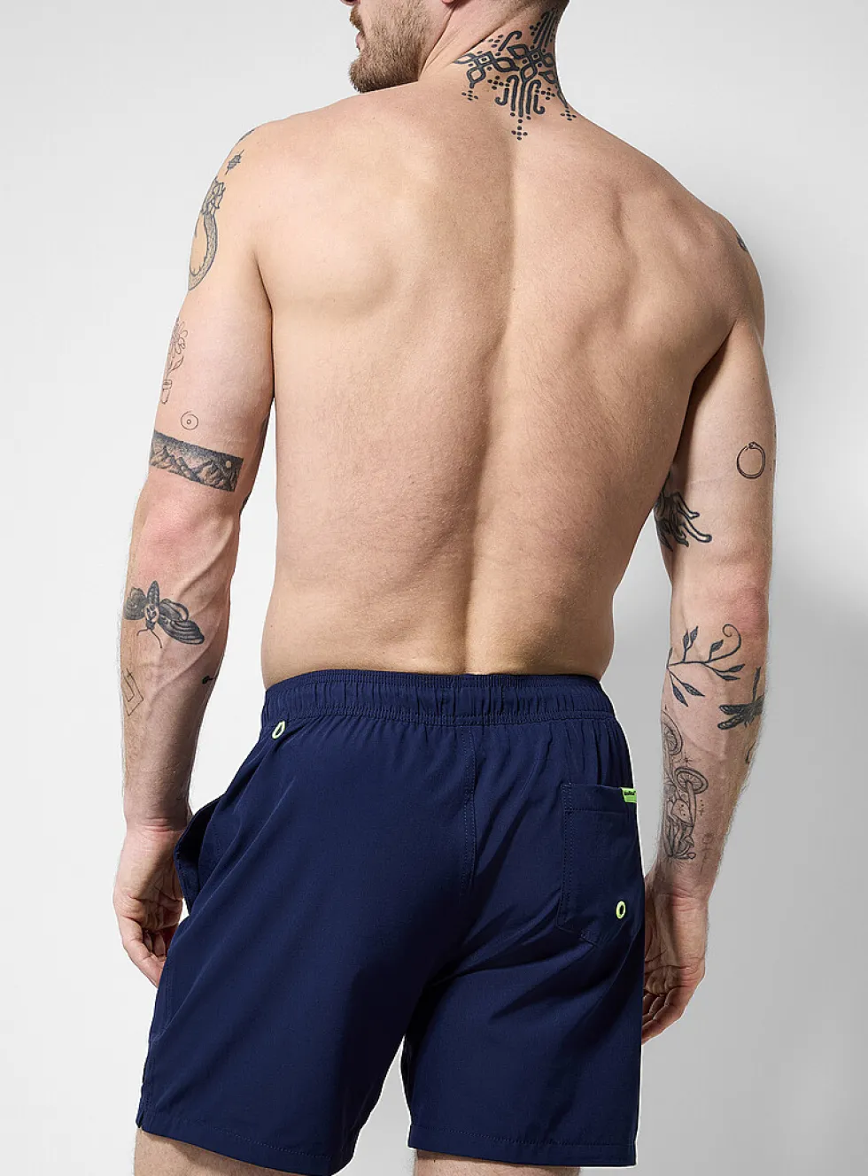 Solid colour stretch swim trunk