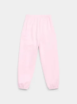 Solid cotton-fleece loose joggers