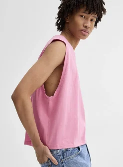 Solid cropped tank