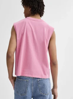 Solid cropped tank